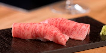 【和牛づくしコース】炙り寿司、ステーキなど全7品 - ニュー松坂 梅田32番街店