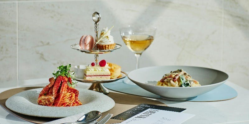 【オープン記念】パスタランチ＋ミニアフタヌーンティー＋フリードリンク（渡り蟹のトマトソース）