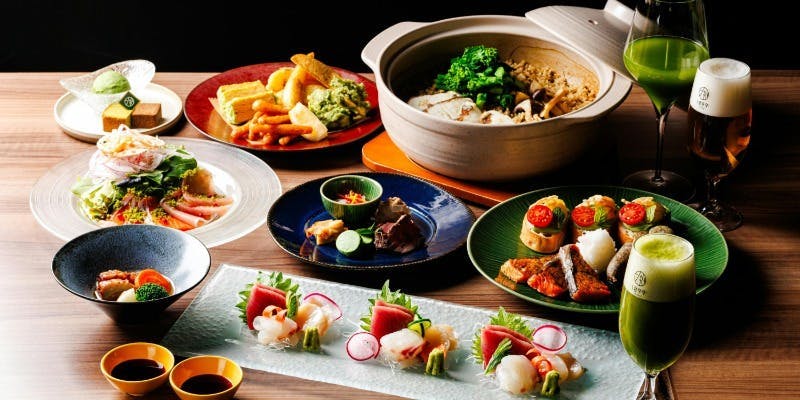 【パーティープラン・和敬】前菜・お造りから土鍋ご飯まで全8品＋ドリンク飲み放題（3時間）（11/4～）