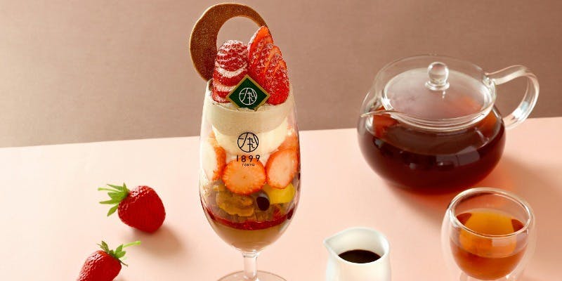 【冬】1899いちごと和紅茶の冬色パフェパフェ＆ワンドリンク（12月～2月）