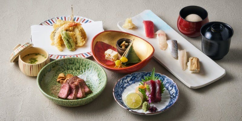 日本料理さくらランチコース「伏見」＋シャンパンなど選べる1ドリンク付き