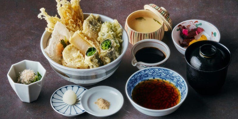 さくら特製冬の天丼膳＋季節のアイスクリーム付き