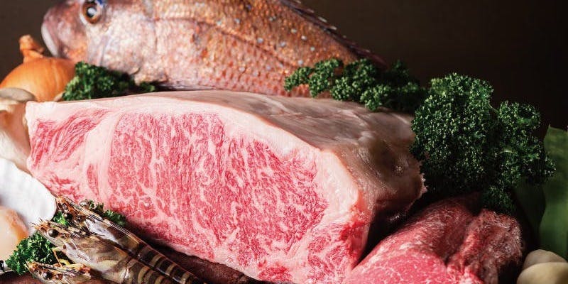 【お正月ディナー 初春】ステーキ・フォアグラ・車海老・真鯛など全8品＋黒毛和牛と神戸ビーフ（早割）