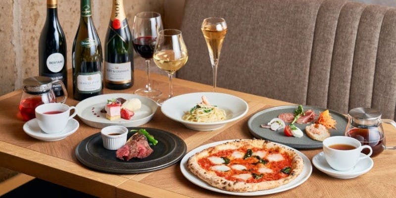 【SALVATORE】前菜、ピッツァ、もち豚炭火焼きなど全5品