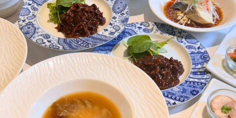 フカヒレ煮込・担々麺入り税込4980円コース・料理個人盛り（4名様から個室確約・9名様以上は公式HPから）