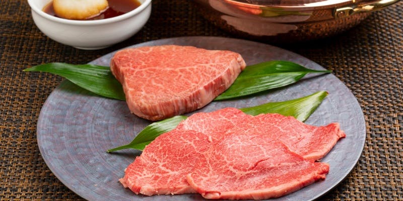 【祇園コース】ヒレ肉のしゃぶしゃぶ、ステーキ、選べるご飯物など全8品