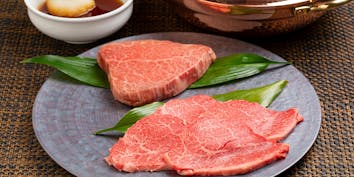 【祇園コース】ヒレ肉のしゃぶしゃぶ、ステーキ、選べるご飯物など全8品 - ステーキ なか彦