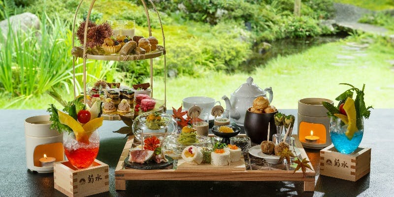 【アフタヌーンティー～山紫水明～】竹細工職人の手造りティースタンドで＋乾杯シャンパン付き（個室確約）