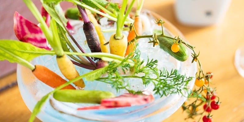 【イタリアン】Giardino～庭～旬野菜バーニャカウダ、メインはお好みを選べるプリフィクス全7品