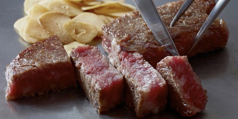 【神戸牛ステーキコース】（赤身（ランイチ）100g）