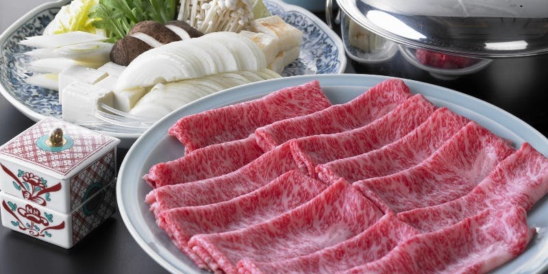 【黒毛和牛肉鍋コース】最上級の黒毛和牛をすき焼き、しゃぶしゃぶ 又は 味しゃぶで＋飲み放題付