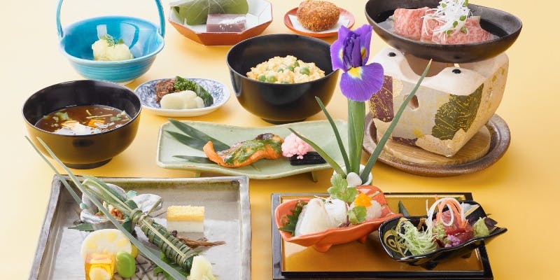 【昼会席】お造り、焼き物、季節のご飯など 季節の旬の食材を使用した会席