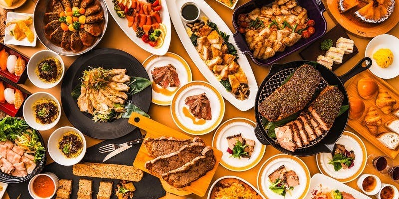 【土日祝ランチ/90分制】料理＆デザート食べ放題＋ソフトドリンク飲み放題（10～1月）