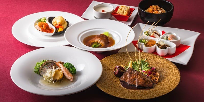 【記念日プラン】ふかひれ、鮑と蟹肉、黒毛和牛、海老など特別な日を彩る全7品＋メッセージプレート