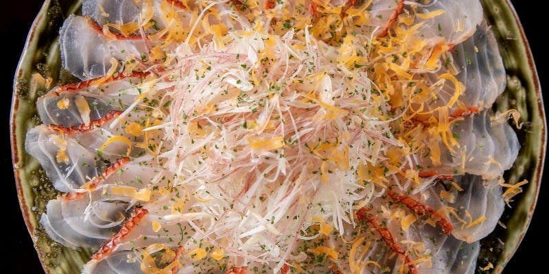 【冬の旬彩コース/当日予約可/120分飲放題付】鮮魚、岩手地鶏の鍬焼、おぼろ豆腐、鯖棒寿司付き（全9品）