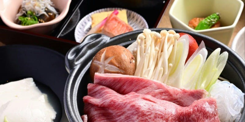 【ランチ会席】接待や顔合せに最適　お昼の小鍋すき焼き会席