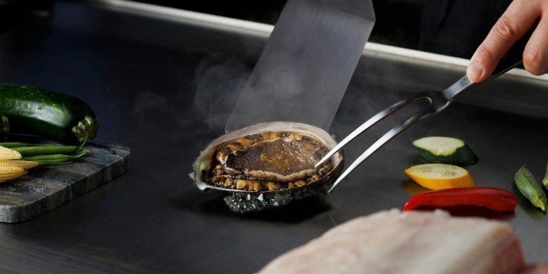 【雪嶺（せつれい）コース】冷前菜、活け鮑、前沢牛、など全9品＋乾杯グラスシャンパン