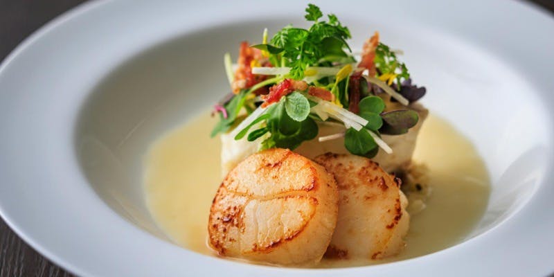 【冬のハーフブッフェ ランチ】白身魚と帆立貝　海藻の白ワインリゾット（11/1～2/24）