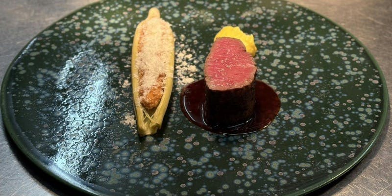 chef大橋拓也による厳選食材diner（牛肉炭火焼きコース）＋記念日プレート