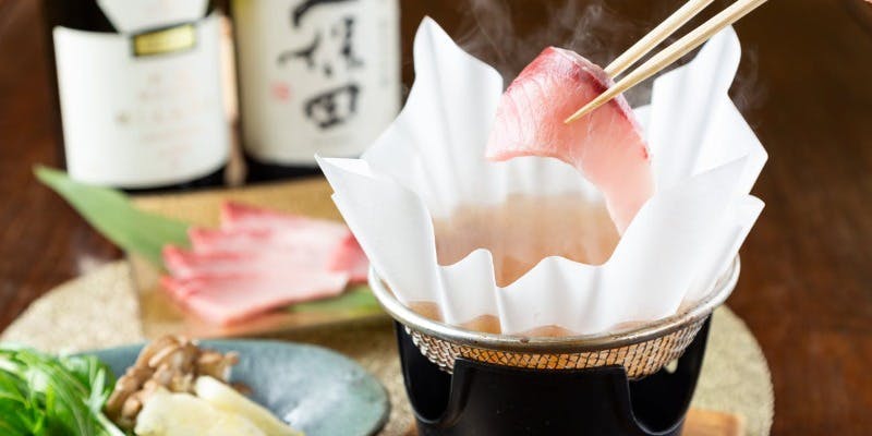 各種ご宴会や会食におすすめ！うえはら自家製カボスポン酢で味わう【鰤しゃぶコース】