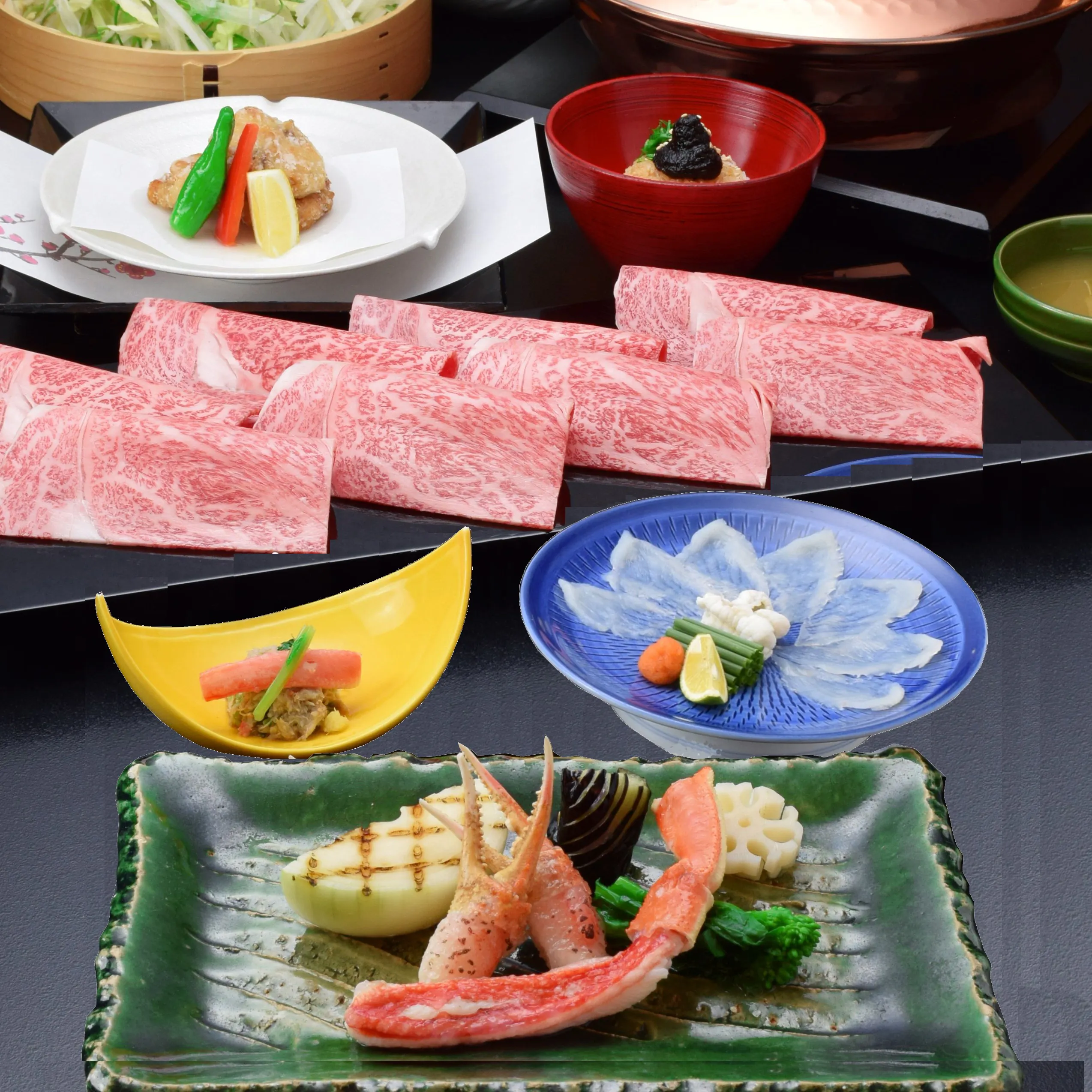 月亭 池袋店 ふぐ ずわい蟹と特選牛しゃぶしゃぶ豪華美食コース 全6品 2時間飲み放題 個室確約 期間限定 ディナー プラン メニュー 一休 Comレストラン