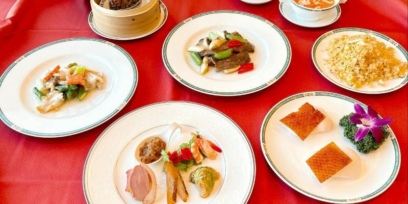 【ふかひれ姿煮・北京ダック・サーロインステーキを含む豪華ディナーコース】全8品＋選べる1ドリンク