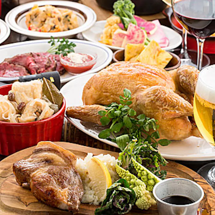 La Cocorico 渋谷 季節コース Wメインやロティサリーチキン等全9品 2 5時間飲み放題 ディナー プラン 11319154 メニュー 一休 Comレストラン