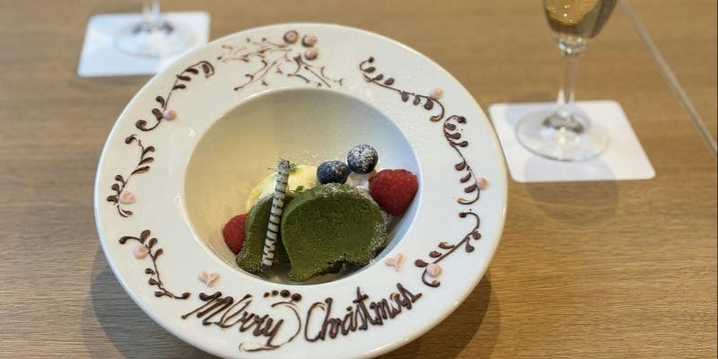 【Xmas2025】ディナー　浜梨コース＋乾杯スパークリング＋クリスマスデザート付（のど黒＋ローストビーフ）