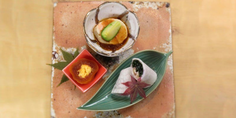 【季節のコース ～旬の味覚を前菜からデザートまで～】（全8品）＋ワンドリンク付（個室）