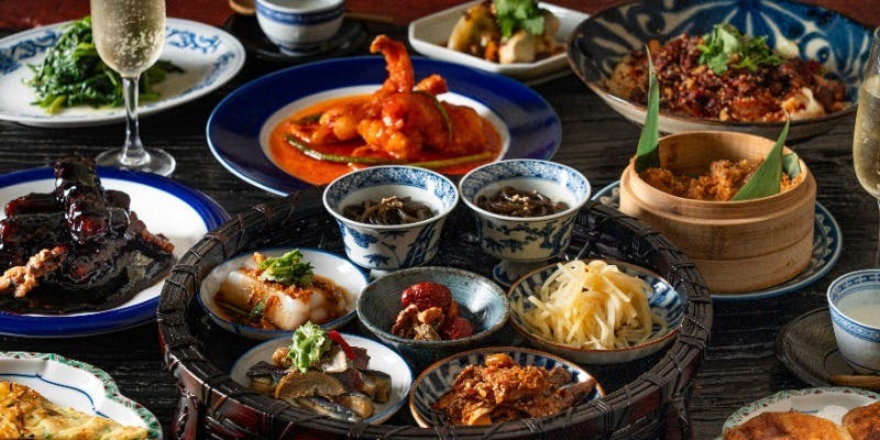 【四川華僑菜特選コース】前菜、点心、和牛の肉料理、魚料理など＋生ビールOK　乾杯1ドリンク付