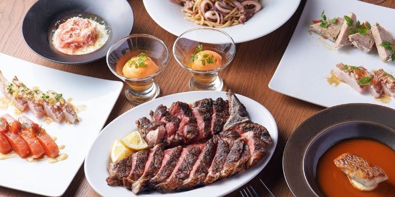 【コース形式/エグゼクティブプラン/3名様～】炭火焼きTボーン、焙煎全粒粉の生パスタなど＋2.5H飲み放題