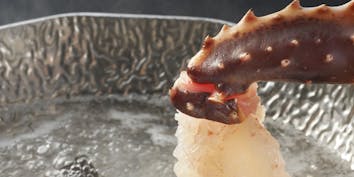 【季節限定・活タラバ蟹コース】タラバ蟹の刺身や蟹炭火焼など全5品 - 赤坂あじさい