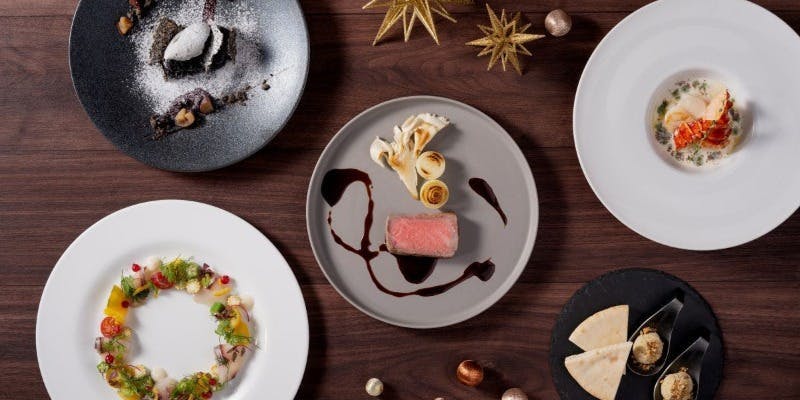 【Xmas2025】国産牛ランプ＆鮮魚と鮑のWメイン等贅沢クリスマスランチ全6品