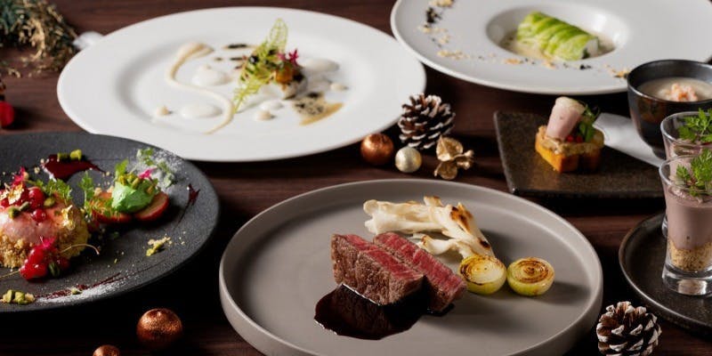 【Xmas2025】窓際確約夜景と楽しむ三河和牛フィレや天然ヒラメの贅沢クリスマスディナー全6品