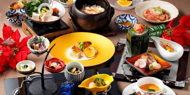 12月限定懐石　クリスマスコース＋2ドリンク＋食後のコーヒー付（12月1日～12月25日）
