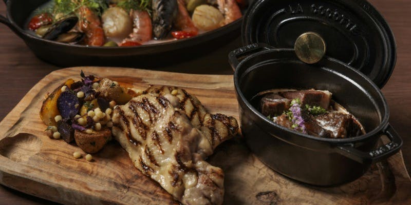 【Mons Mare】夜景と共に愉しむシェアプラン 魚介料理やミートプレート　