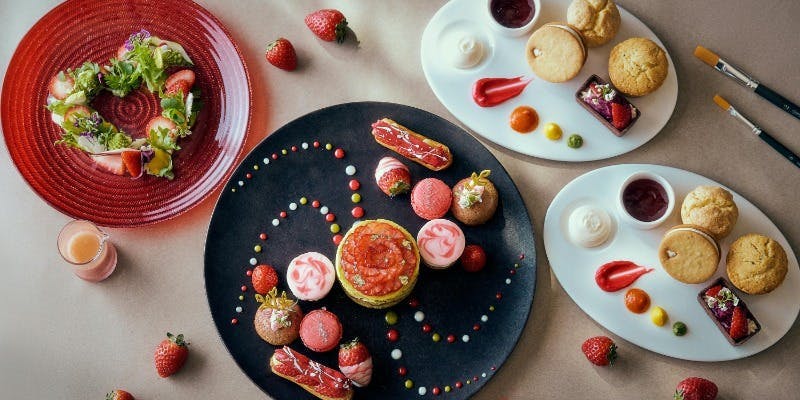 パレットで描くアートのようなStrawberry Palette Afternoon Tea（窓側選択可）