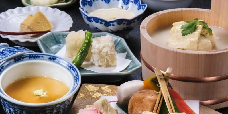 【季節の京ごのみ】名物ゆば桶付「みやこ」 蒸物、季節の御飯など全7品