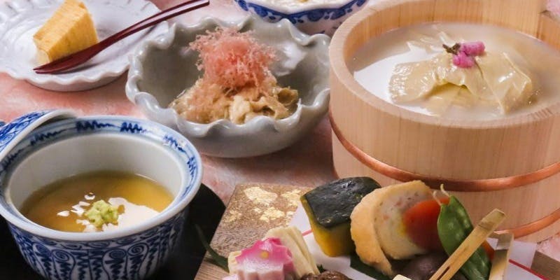 【季節の京ごのみ】名物ゆば桶付「みやこ」 蒸物、季節の御飯など全7品