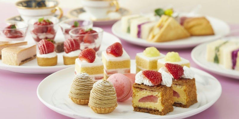 【スーパーアフタヌーンティーセット～いちご～】スーパーあまおう・スーパーメロンやシェフ特製サンドなど