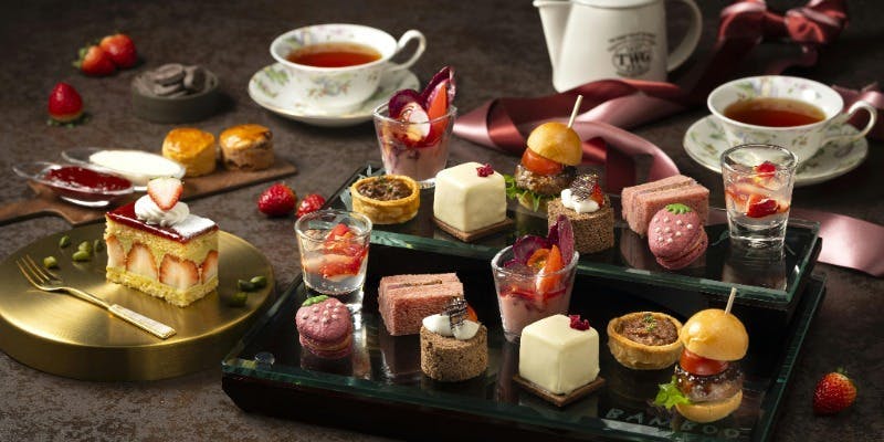 苺とショコラのアフタヌーンティー＋TWGカフェフリー付