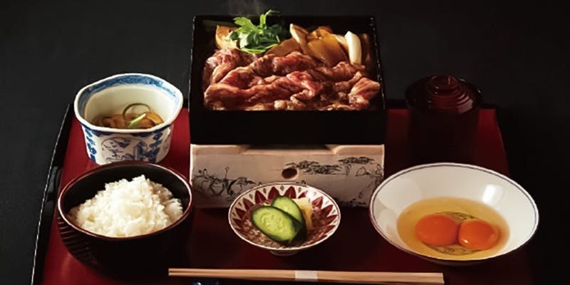 【禅園名物】黒毛和牛A4サーロインのすき焼き御膳（1日10食限定）