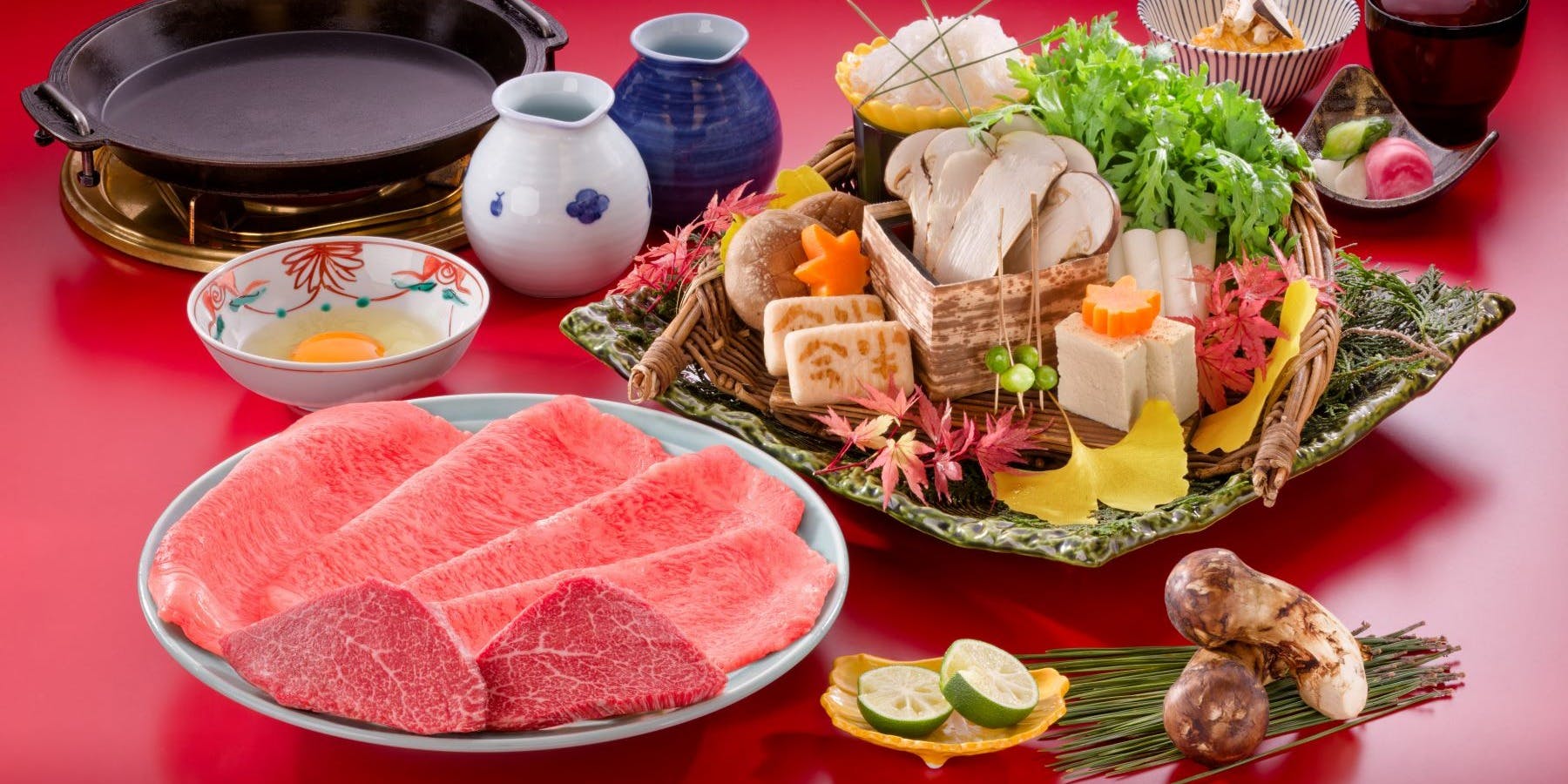 人形町今半 東京ガーデンテラス紀尾井町店 松茸すき焼コース（極上