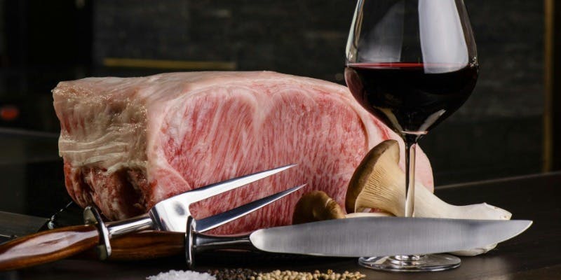 【飲み放題付き】A5黒毛和牛フィレステーキとあわびの鉄板焼きコース