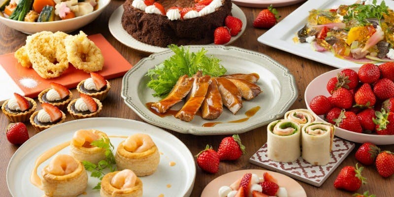 【2月】 いちご×チョコレートフェア　ランチバイキング＋季節のドリンク特典（平日限定）