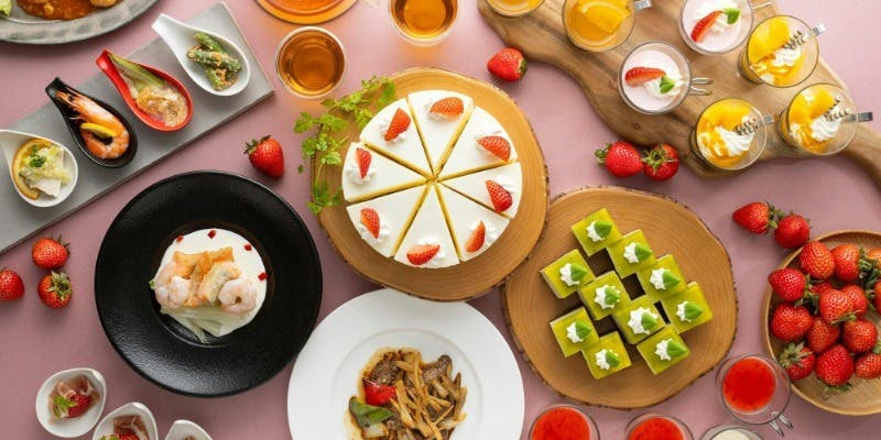 2月　満腹ランチオーダーバイキング～いちごフェア～＋ソフトドリンク飲み放題付（2/1～2/28　土日祝限定）