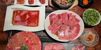 2時間フリードリンク付！日本一の美味しいユッケをはじめ5種類の厳選和牛が堪能できる贅沢なリッチコース - 赤坂焼肉 KINTAN