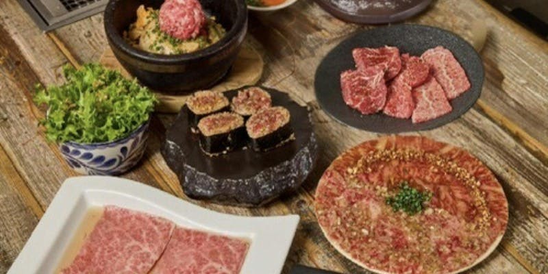 赤坂焼肉 KINTAN 【生肉コース】熟成タン、ユッケ、生サーロイン
