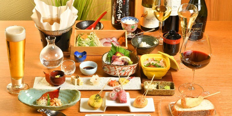 春夏秋冬「冬」コース｜串揚げ5種、鰤のみぞれ鍋など旬の食材を楽しむ全7品＋120分飲み放題