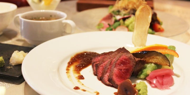 当日OK！【ご予約限定ランチ】A5ランク神戸牛「ありがとう」サンキューコース＋選べる1ドリンク